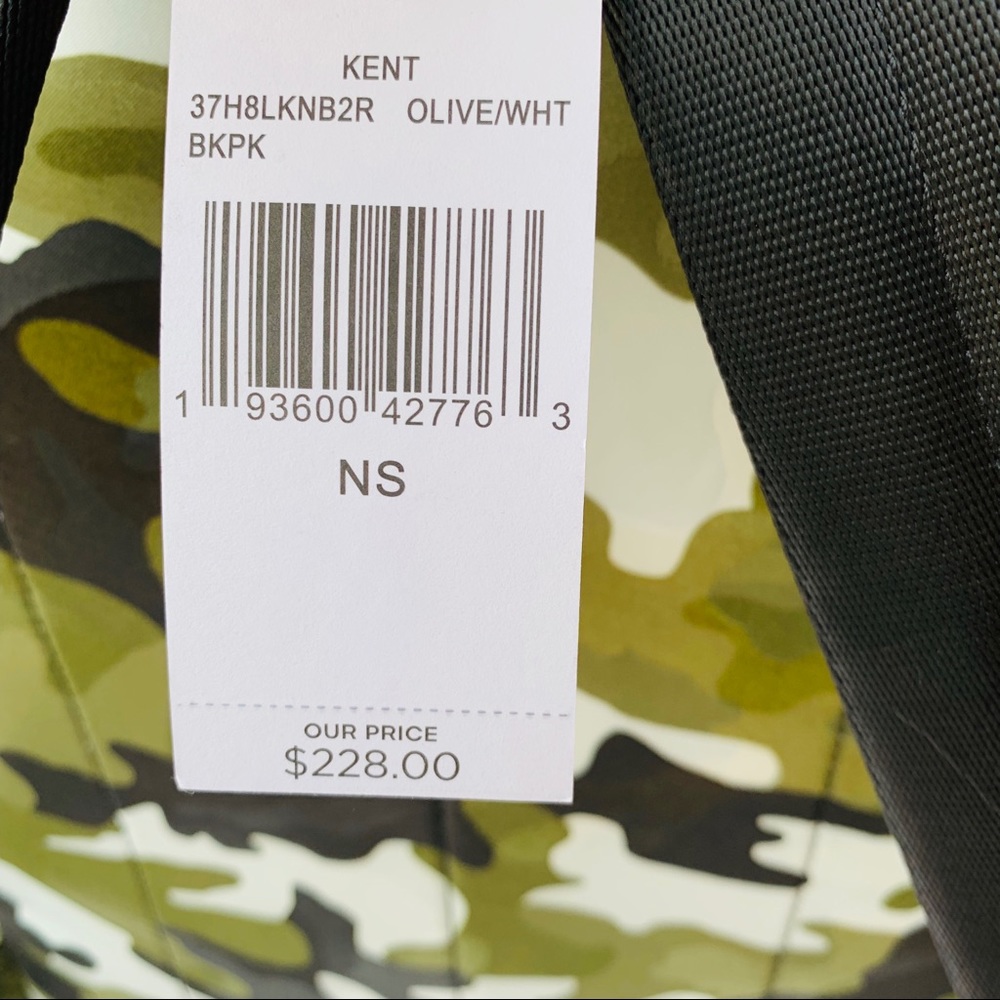 MICHAEL KORS KENT CAMO OLIVE GREEN BACKPACK NYLON - Picture 6 of 8